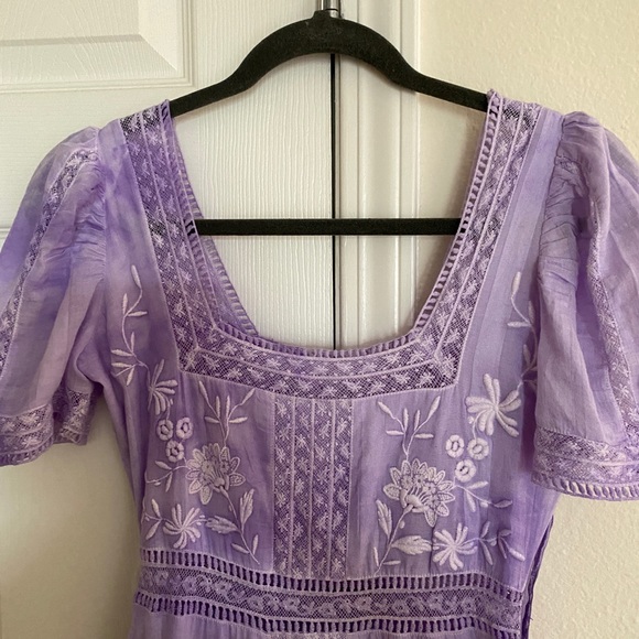 Ryan lavender dress love shack fancy size 0 - Picture 3 of 7